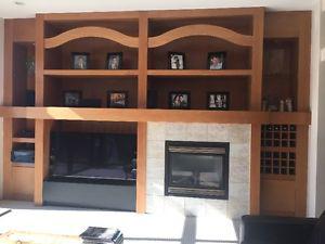 MAPLE WALL UNIT WITH NAPOLEAN FIREPLACE FROM A TUXEDO HOME