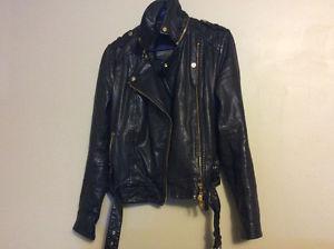 Mackage leather jacket, medium, like new in Kelowna
