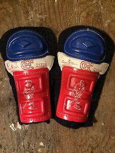 Old montreal canadiens shin pads