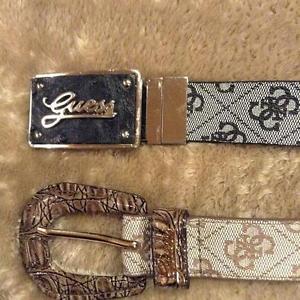 *PRICE REDUCED* BROWN AND BLACK GUESS BELTS
