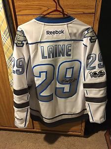 Signed custom Patrik Laine Winnipeg Jets Jersey