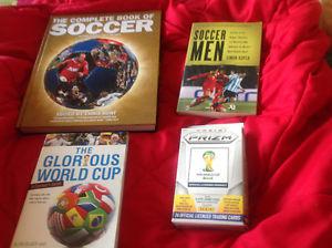 Soccer books and player cards