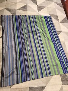 Striped panel curtains x 2
