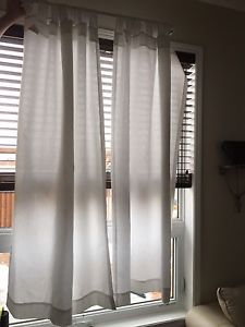 White panel curtains x 2