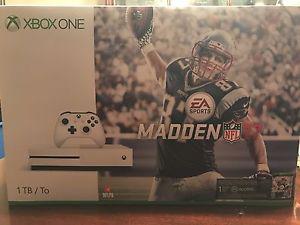 Xbox one s 1tb with madden 17 new in box!