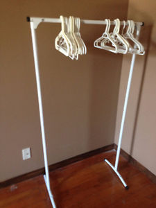 clothing rack and hangers