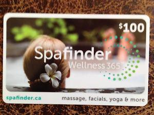 $100 SpaFinder gift card