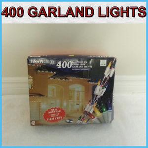 A SET OF 400 GARLAND COLORED LIGHTS - NEW IN BOX NEVER