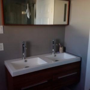 Bathroom Vanity and Matching Cabinet