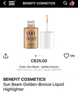 Benefits Sun Beam Highlighter