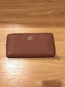 Brown leather coach wallet (price not firm)