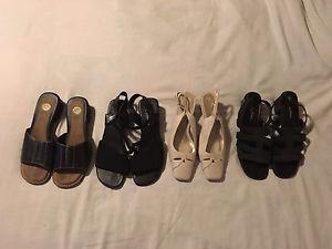 Bundle of Four Ladies Shoes/Sandels - Size 8