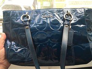 Coach purse teal green / blue