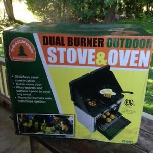 Dual Burner Outdoor Stove and Oven