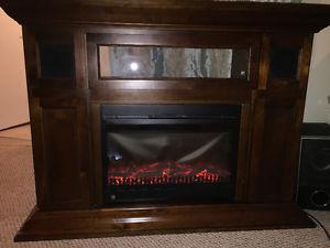 Electric Fireplace with Speakers