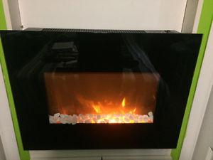 Electric fireplace space heater
