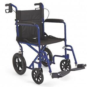 Excel Aluminum Transport Chair with 12" Rear WheelsE