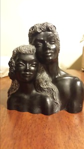 Exotic black coral statue from hawaii