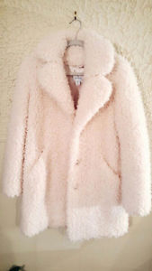 Fluffy cream coat for sale!
