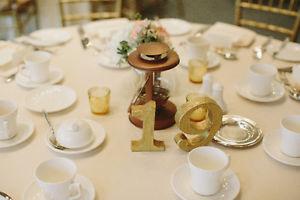 Gold Table Numbers - Wedding Decor