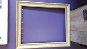Gold frame with hooks
