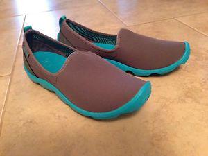 Grey and Turquoise Loafers