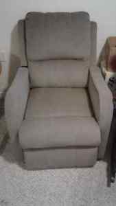 Grey power recliner