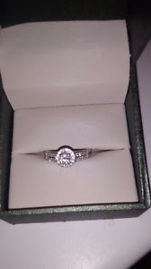 Half carat white gold engagement ring