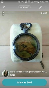 Harry Potter steam punk pocket watch/necklace