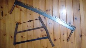Old Wood Saw and Double Buck Saw