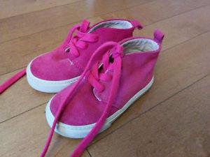 Pink suede girl toddler shoes size 7