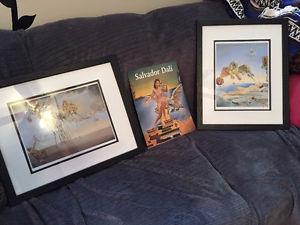 Professionally framed Salvador Dali framed pictures $125 obo