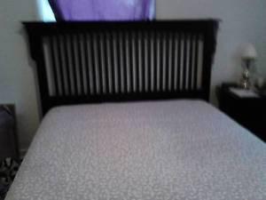 Queen bed frame and matching dresser for sale