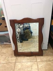 Solid wood mirror