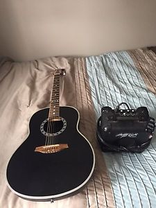 Star sun acoustic electric guitar and amp