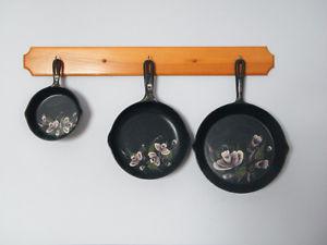 Three Cast Iron Frying Pans