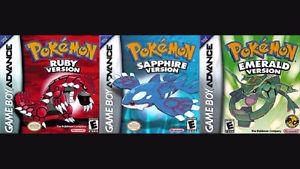 Wanted: Wanted: Pokemon Ruby, Emerald or Sapphire