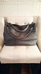 Woven leather bag for sale!