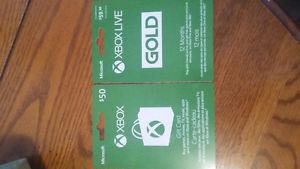Xbox Gold membership & $50 gift card