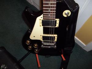left handed Gibson Les Paul Epiphone and Crate Amp