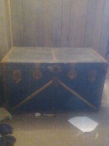 vintage metal chest
