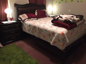 10 Piece Queen Size Bed Set, Excellent Condition