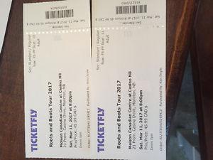 2 Sammy kershaw tickets (roots & boots tour)