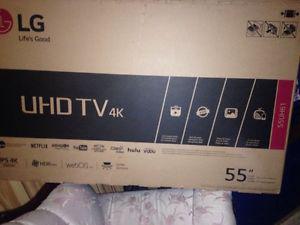 55 4K UHD LG TV brand new sealed