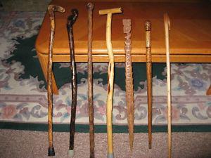 7 canes or walking sticks