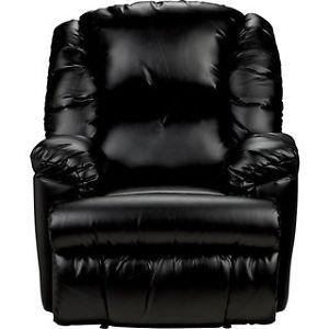 ALMOST NEW BLACK BONDED LEATHER RECLINER
