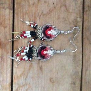 BEADED EARRINGS NEVER WORN