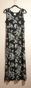 BLACK CHIFFON EVENING GOWN WITH SPLIT SIDE, $20
