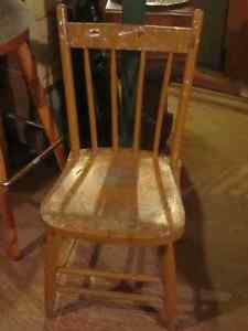 BUNCH OF OLD SOLID WOOD SHABBY CHIC CHAIRS $15 to $25 EA.