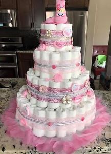 Baby Girl Diaper Cake